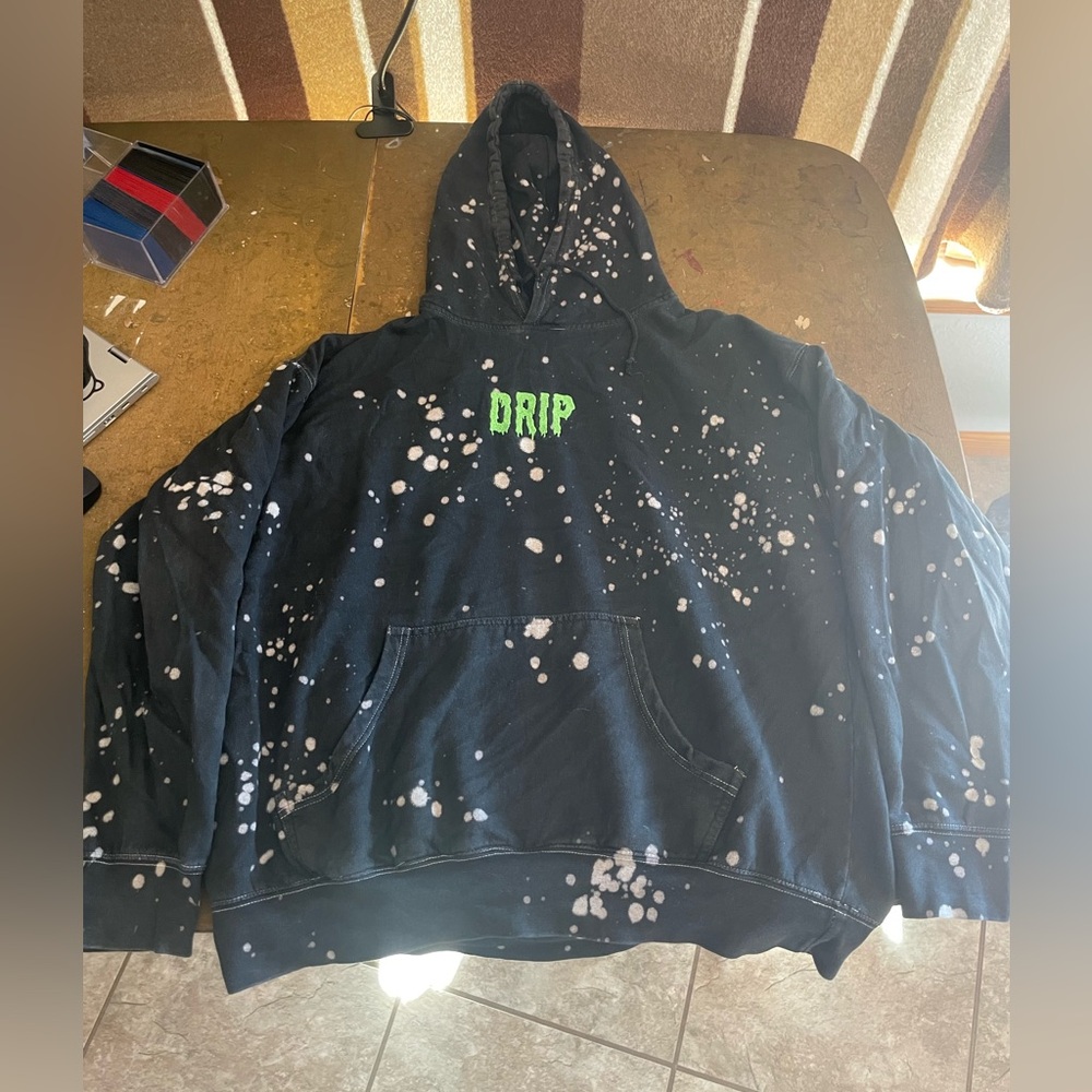 Drip Black Splatter Hoodie